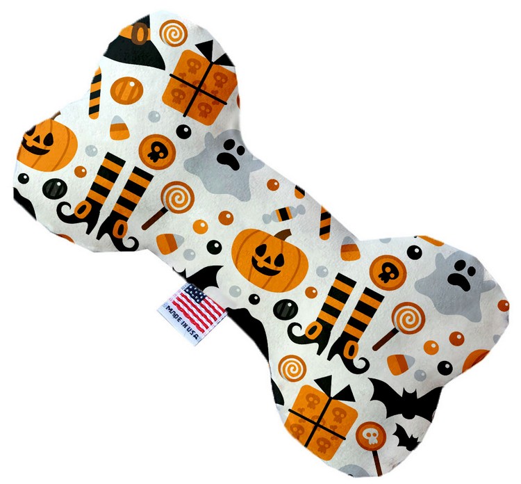 Classic Halloween 6 Inch Canvas Bone Dog Toy